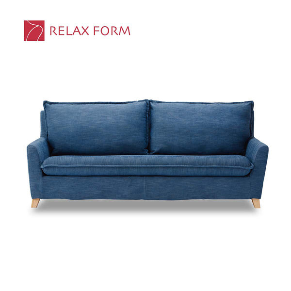 【車上渡し】RELAX FORM サボン 3人掛ソファ オリエンタルブルー 1脚（直送品）