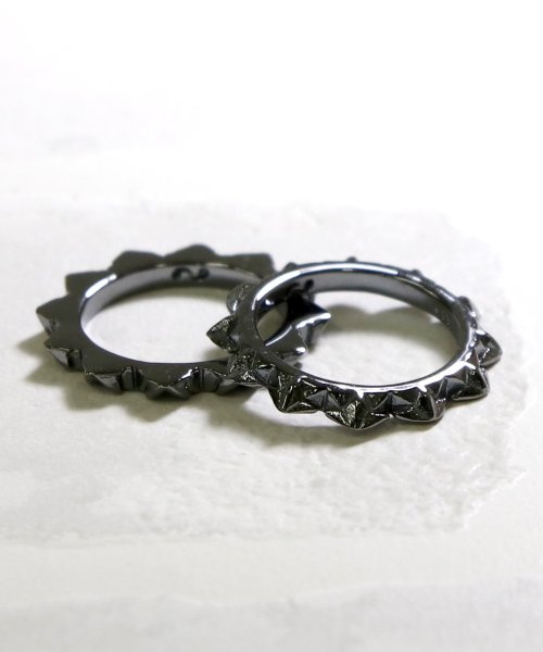 【YArKA/ヤーカ】[two pcs one series] star stads ring[nikoichi2]/[ニコイチシリーズ]星スタッズリング