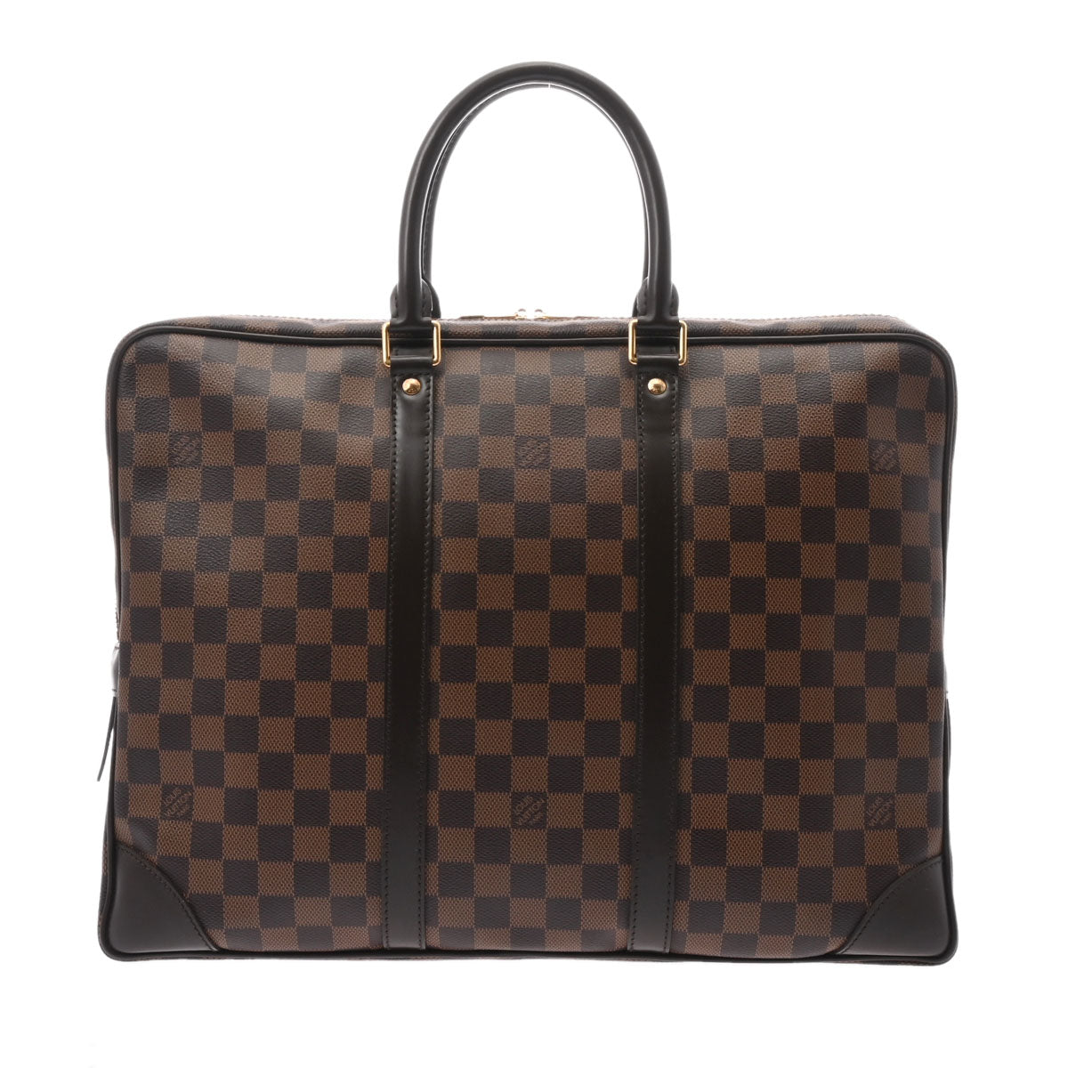 LOUIS VUITTON ルイヴィトン ダミエ ポルトドキュマン ヴォワヤージュ ブラウン N41124 メンズ ダミエキャンバス ビジネスバッグ ABランク 中古 