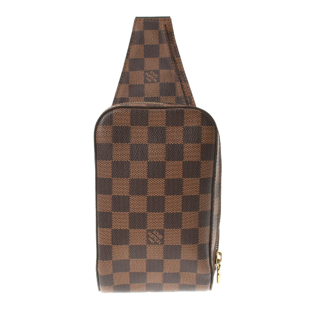 LOUIS VUITTON ルイヴィトン ダミエ ジェロニモス  ブラウン N51994 ユニセックス ダミエキャンバス ボディバッグ Aランク 中古 