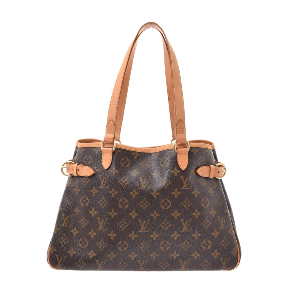 LOUIS VUITTON ルイヴィトン モノグラム バティニョール オリゾンタル ブラウン M51154 レディース モノグラムキャンバス レザー トートバッグ Bランク 中古 