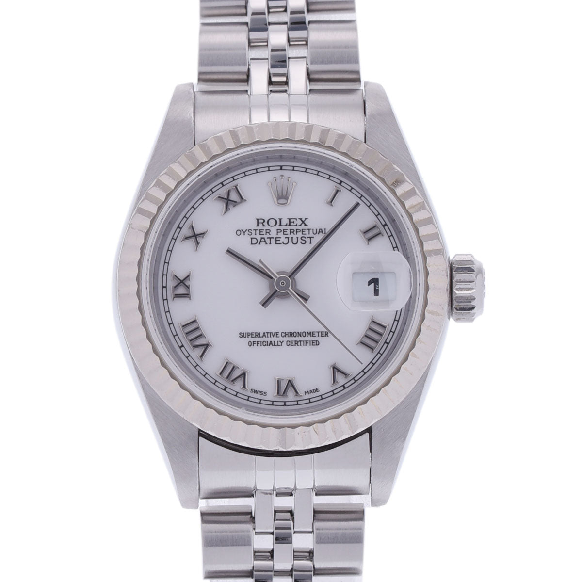 ROLEX ロレックス デイトジャスト 79174 レディース SS/WG 腕時計 自動巻き 白文字盤 Aランク 中古 