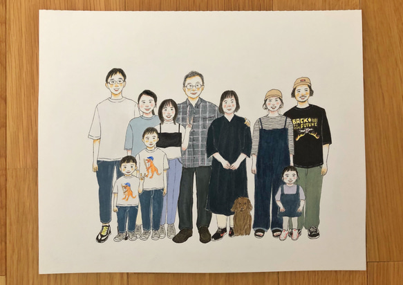 my family ! シンプル 似顔絵