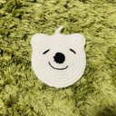 苔田かえる作‼️悪だくみするクマの顔のあみぐるみ