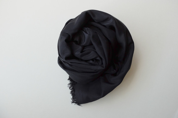 【再入荷】enrica cottonsilk scarf logwoodblack / botanical dye