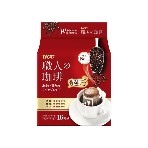 UCC UCC 職人の珈琲ドリップコーヒー あまい香りのリッチブレンド 16P FCV1901-364784