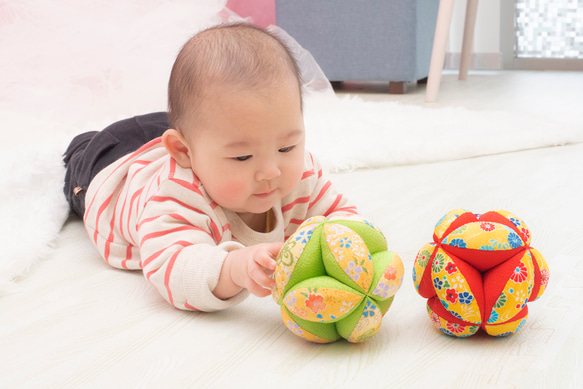 若君のための色と柄が選べる七宝鞠 Lサイズ