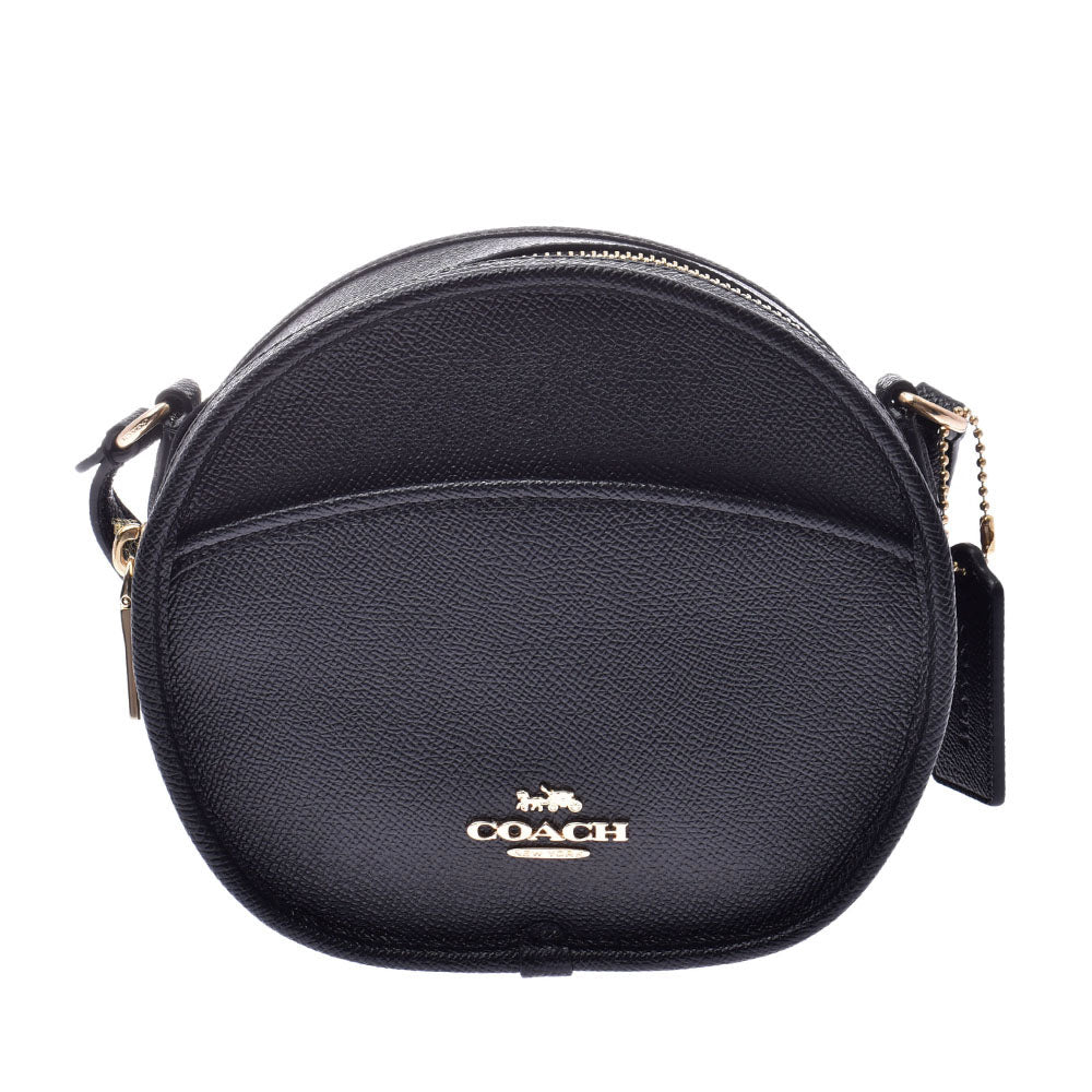 COACH コーチアウトレット  黒×ゴールド金具 レディース レザー ショルダーバッグ F75516