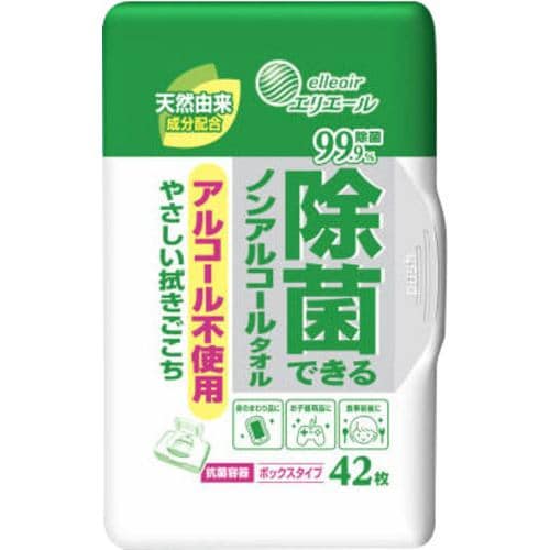 大王製紙 エリエール 除菌できるノンアルコールタオル ボックス本体 42枚