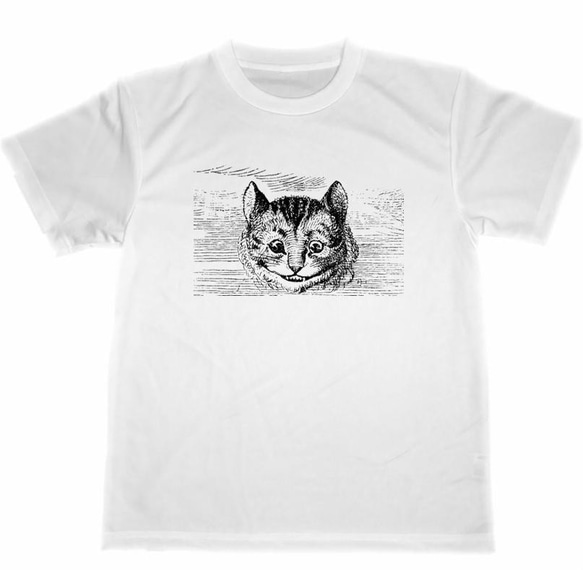 チシャ猫　ドライ　Tシャツ　不思議の国のアリス　テニエル　猫　ネコ　イラスト