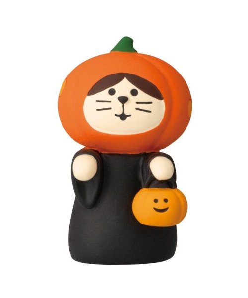 コンコン広場 ハロウィンフェス マスコット かぼちゃかぶり猫 concombre デコレ インテリア かわいい プレゼント グッズ