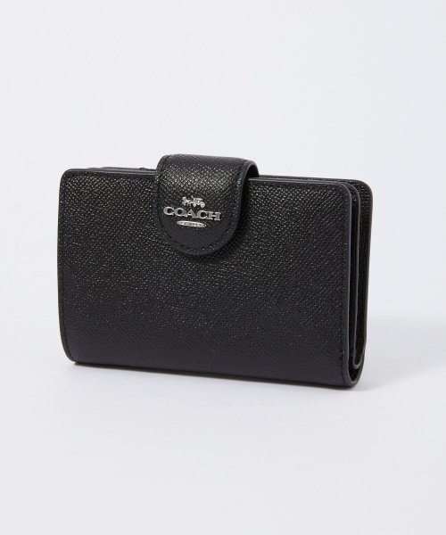 コーチ COACH 6390 二つ折り財布 レディース 財布 ミニ財布 コンパクト シンプル  MEDIUM CORNER ZIP WALLET 全4色