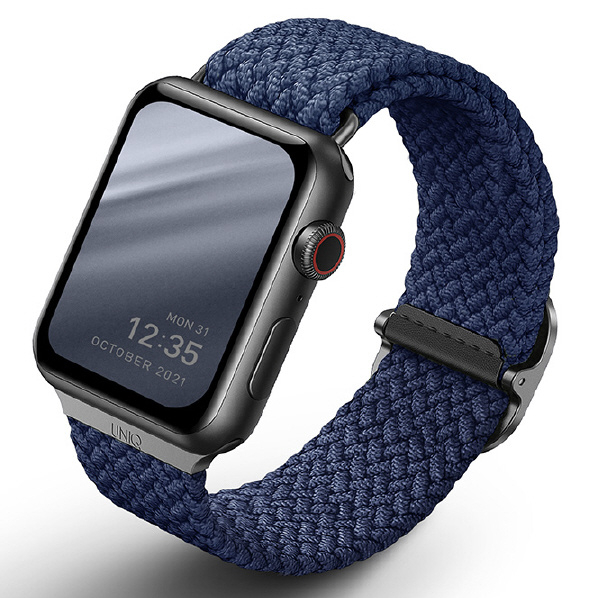 ＵＮＩＱ Apple Watch 42/44/45mm用BRAIDED STRAP UNIQ ASPEN OXFORD BLUE UNIQ-44MM-ASPOBLU