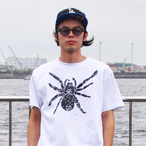 タランチュラ メンズＴシャツ 蜘蛛 スパイダー White