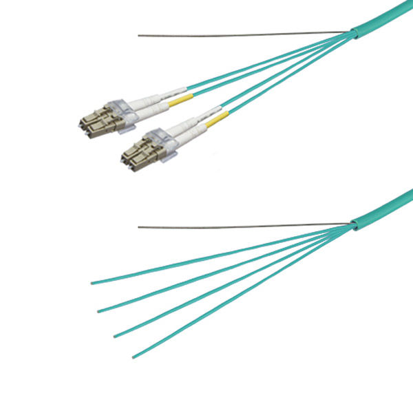 OM3マルチモード光ファイバーケーブル(LC-コネクタなし)4芯＜屋内用(補強)＞