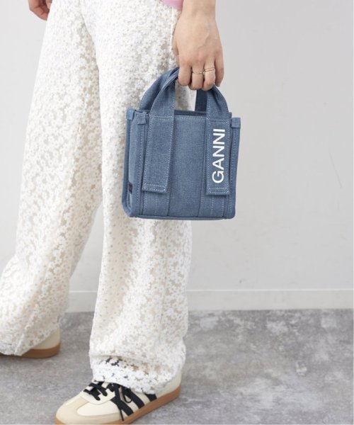 【GANNI / ガニー】 Recycled Tech Mini Tote Denim