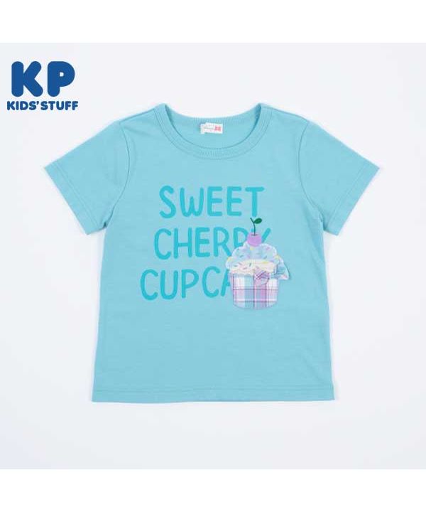 ケーピー/KP(ケーピー)カップケーキのロゴ半袖Tシャツ(100～130)