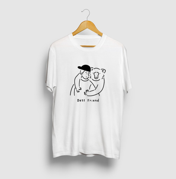 ヒトとコアラ BEST FRIEND イラストTシャツ