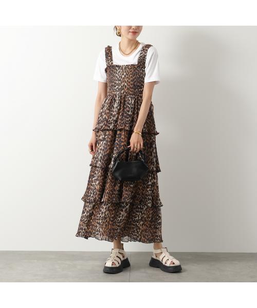 ガニー/GANNI ワンピース Pleated Georgette Flounce Smock M･･･