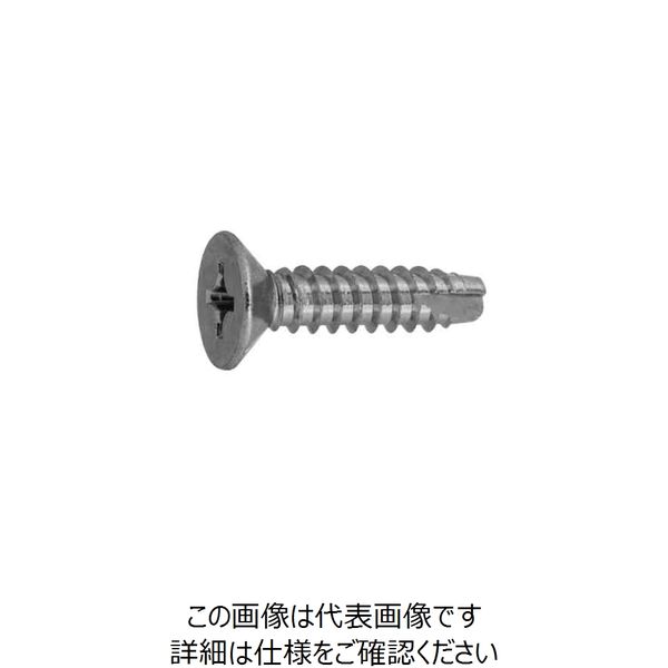 ファスニング J ステンメッキ 鉄（+）皿タッピンねじ（2種溝付き B-1形） 4 X 10 21000001004001005S（直送品）