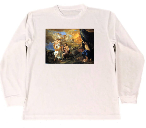 ニコラ・プッサン　ドライ　Tシャツ　名画　絵画　アート　グッズ　ディアナとエンデュミオン　　ロング　ロンT　長袖