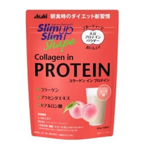 アサヒグループ食品 スリムアップスリムシェイプ コラーゲンインプロテイン 225g(15回分) ピーチ味