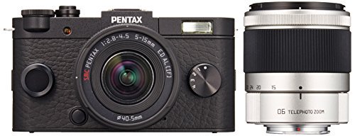 PENTAX ミラーレス一眼 Q-S1 ダブルズームキット [標準ズーム 02 STANDARD ZOOM ・望遠ズーム 06 TELEPHOTO ZOOM] ブラック【中古品】