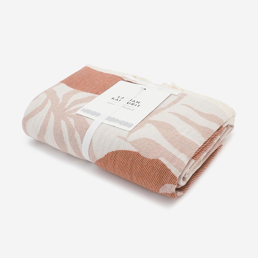 LAPUAN KANKURIT | KUUTAMO blanket 130×180cm 8/beige-cinnamon