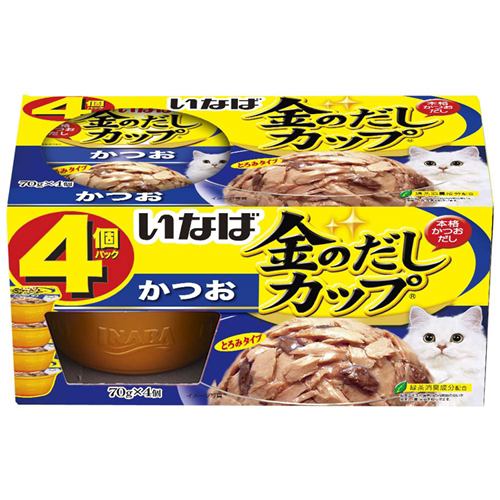 いなばペットフード金のだしカップ４個パックかつお７０ｇ×４