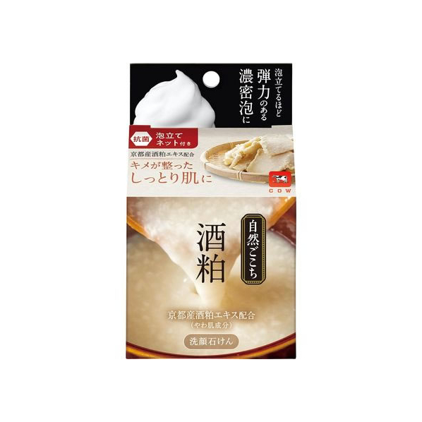 牛乳石鹸 自然ごこち 酒粕 洗顔石けん 80g FC398MP