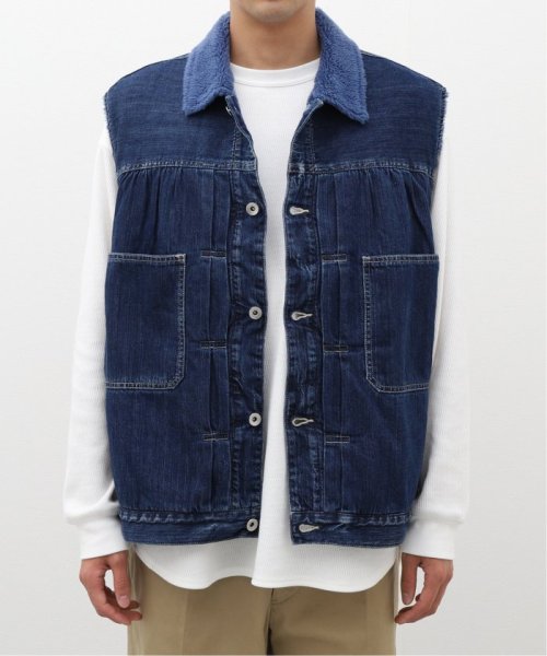 【PORTER CLASSIC / ポータークラシック】STEINBECK DENIM BOA VEST