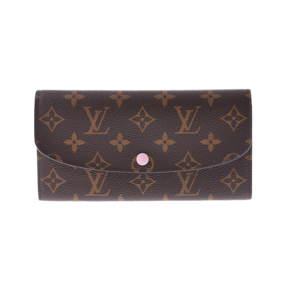 LOUIS VUITTON ルイヴィトン モノグラム ポルトフォイユ エミリー ローズバレリーヌ M61289 レディース モノグラムキャンバス 長財布 Aランク 中古 