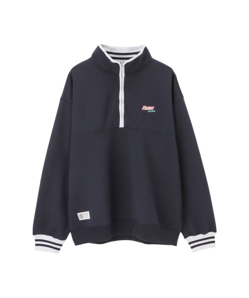 VISION STREET WEAR ヴィジョンストリートウェア 裏起毛スタンドカラーハーフジップトレーナー 2905040