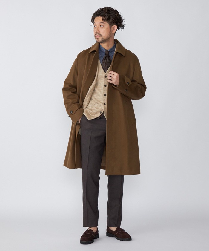 シップス　メン/SHIPS: LORO PIANA FABRIC ストーム システム ステンカラー･･･