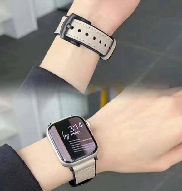 Apple Watch用コントラストトリム PUウォッチバンド