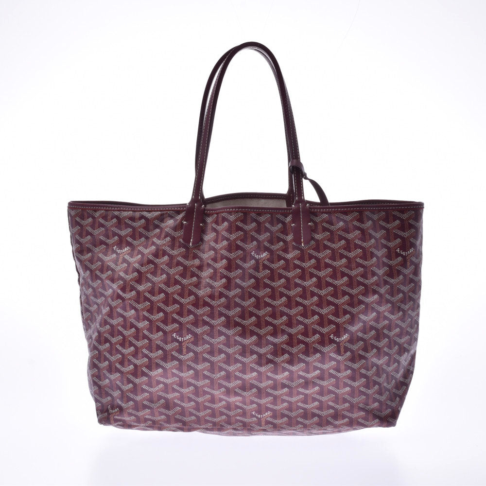 GOYARD ゴヤール サンルイPM ボルドー ユニセックス PVC トートバッグ ABランク 中古 