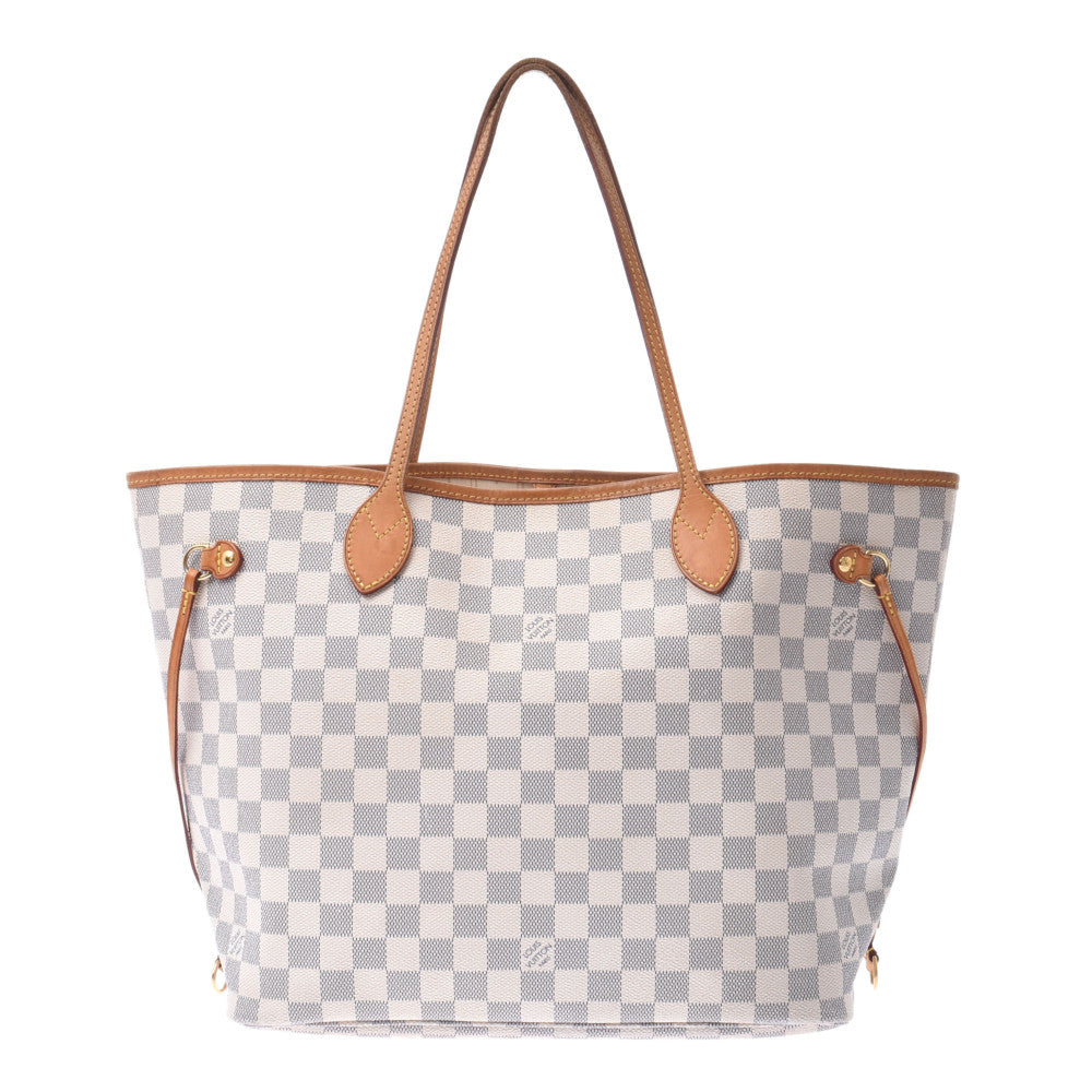 LOUIS VUITTON ルイヴィトン アズール ネヴァーフル MM 旧型 白 N51107 レディース ダミエアズールキャンバス トートバッグ Bランク 中古 