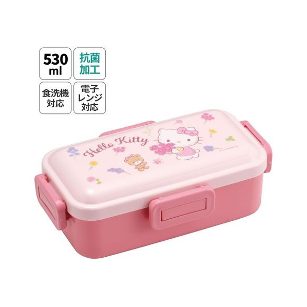 スケーター 抗菌ふわっと弁当箱 ハローキティ フラワーリース 530ml FC437PS-PFLB6AG