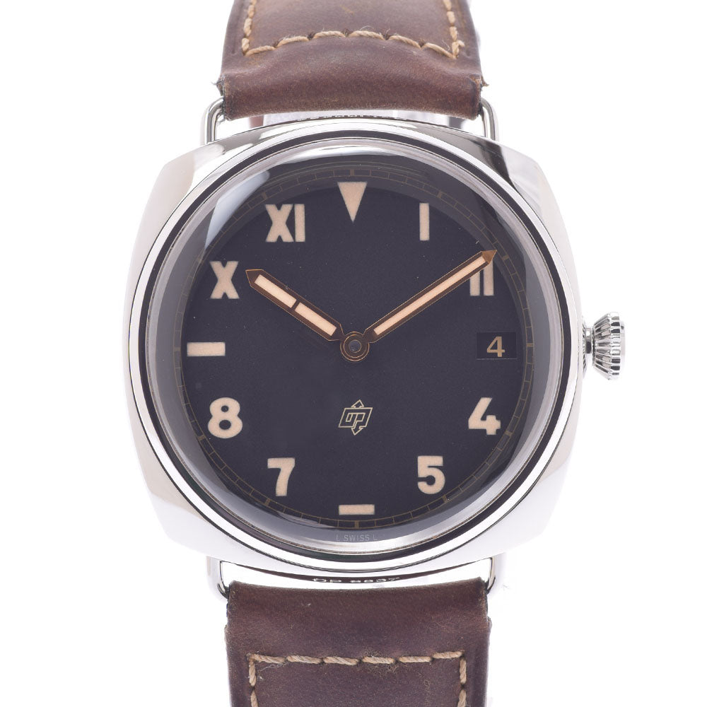 OFFICINE PANERAI オフィチーネパネライ ラジオミール カリフォルニア PAM00424 メンズ SS/革 腕時計 自動巻き 黒文字盤 Aランク 中古 