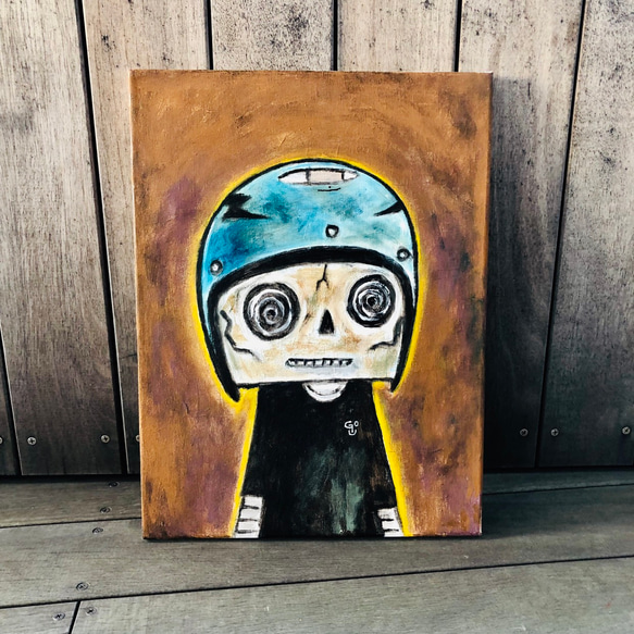 38 ☆SALE Untitled ( skull boy with the eye helmet )