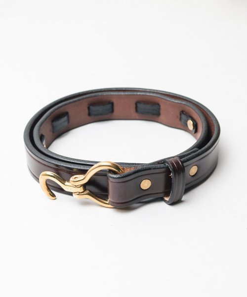 【W】【US－TL－2665】【it】【TL】【TORY LEATHER】HAVANA BRIDLE LEATHER CREASED BELT