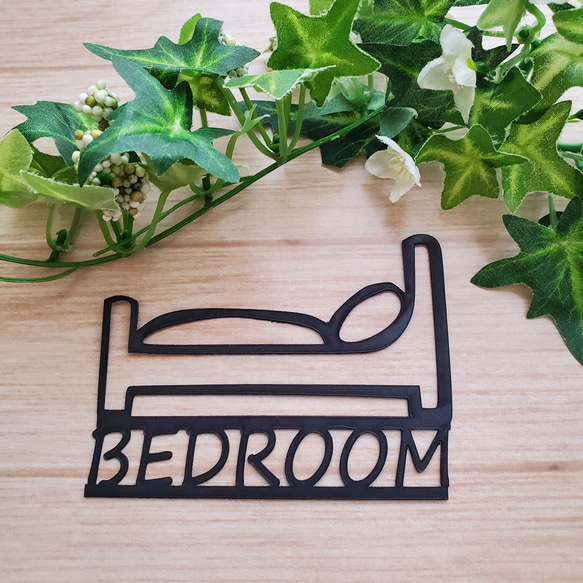 [送料無料] ベッドルームサイン BEDROOM sign