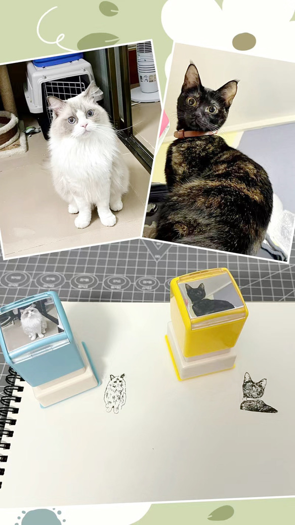 世界に一つだけのはんこ、スタンプPlusタイプ　 愛犬・愛猫 動物　犬　猫　うさぎ　鳥　ハムスタ-　ペット