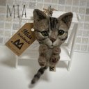 mia 受注商品 キジトラ 猫 チャーム キーホルダー 羊毛フェルト ハンドメイド