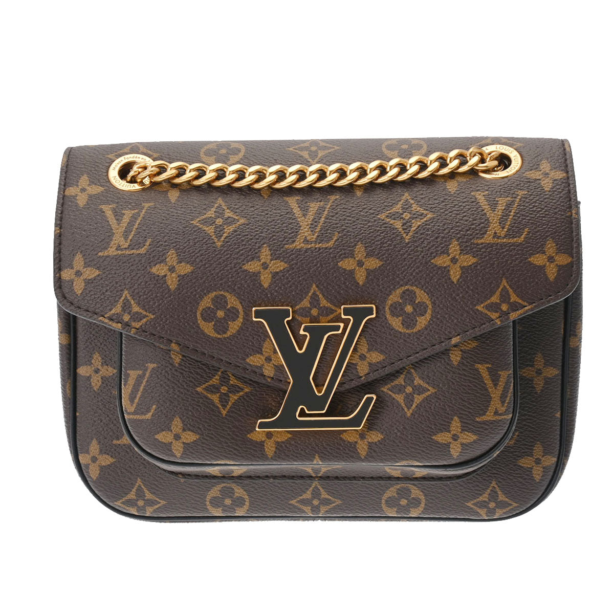 LOUIS VUITTON ルイヴィトン モノグラム パッシー ブラウン M45592 レディース モノグラムキャンバス ショルダーバッグ 新同 中古 