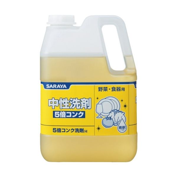 サラヤ 5倍コンク洗剤H2KG 31554 1セット(6缶) 816-2769（直送品）