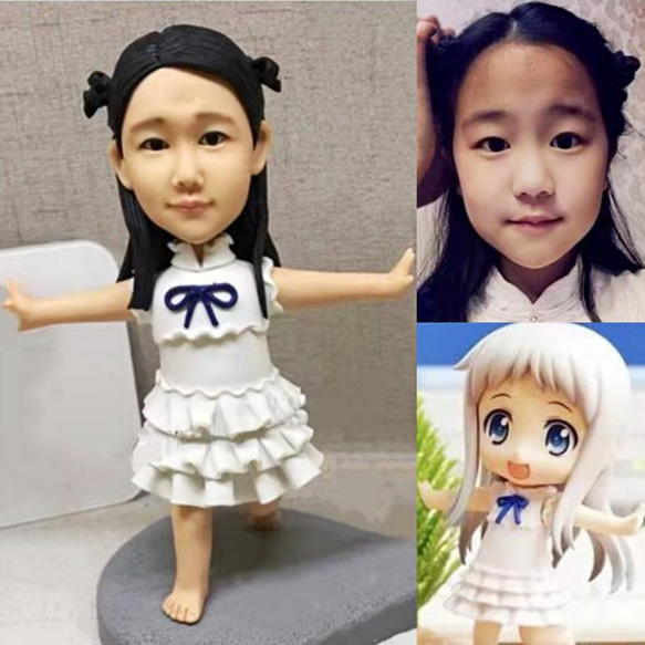 オーダーメイド】お写真入から 3D似顔絵 写真 人形 フィギュア/誕生日/ベビー・赤ちゃん・キッズ・子供・幼児・出産祝い