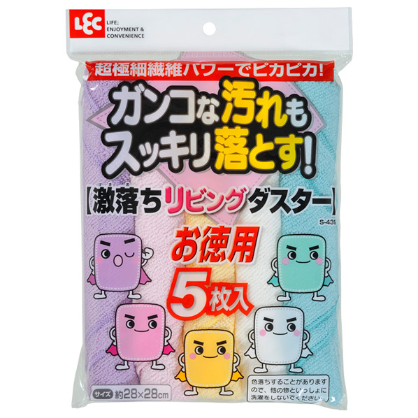 レック 激落ちリビングダスター お徳用5枚入 ｹﾞｷｵﾁﾘﾋﾞﾝｸﾞﾀﾞｽﾀ-5PS439