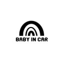 ベビーインカー ステッカー レインボー 車　Baby in car キッズインカー　子供　赤ちゃん　転写シート　Kids in car