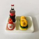 1セット　ブレックファースト　ブランチ　カフェ　ランチ　フード　飲食　ドリンク　スィーツ　ミニチュア　アイテム　ドール用品 ドールハウス